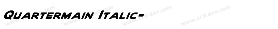 Quartermain Italic字体转换